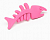 игрушка жевательная суперпрочная планктон, 12,5см, розовая